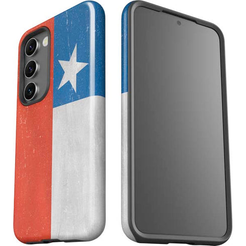 Chile Flag Distressed Galaxy S23 Pro Case